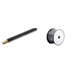Goobay 100m Bulk Phone Cable - High Quality Black Cable for Reliable Connections